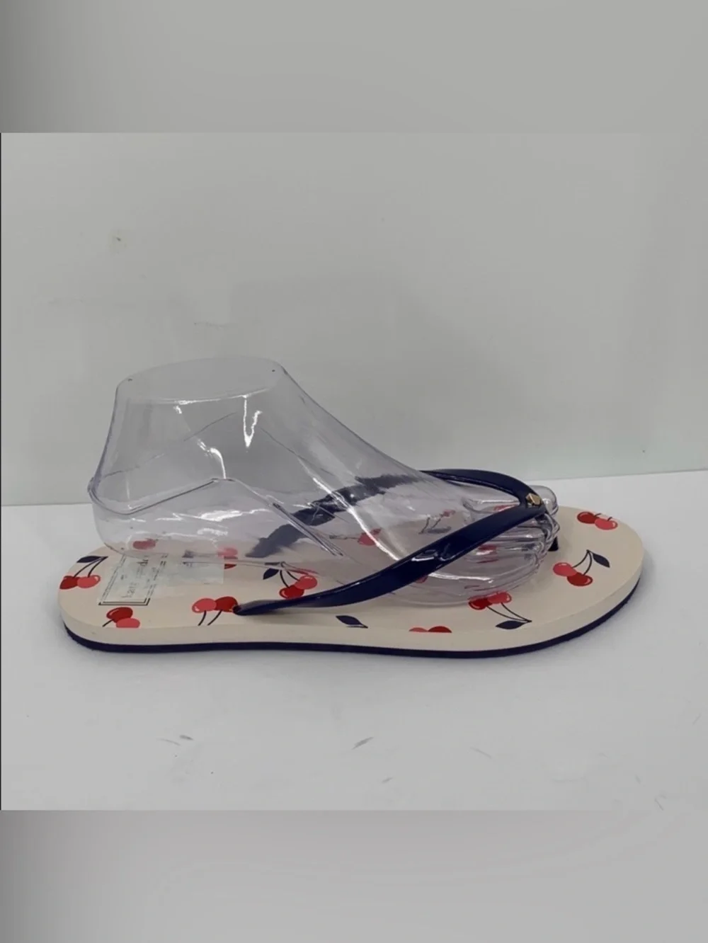 Kate Spade Feldon flipflop sandal slide thong flat shoe cherry navy blue new 11
